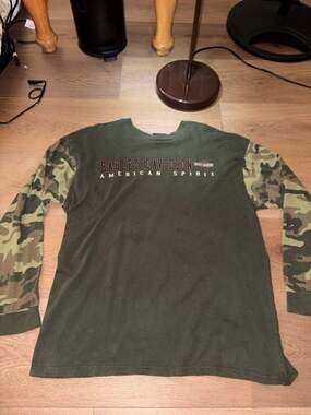 Vintage Harley-Davidson American Spirit Camo Raglan Long Sleeve T-Shirt Gutterri